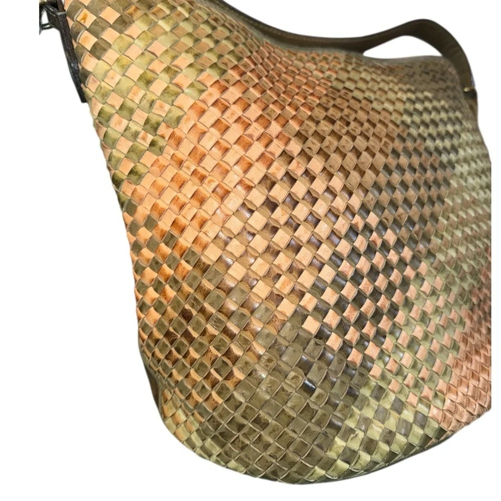 Genuine Soft Leather Artisian Bohemian Woven Shoulder Adjustable Crossbody Bag